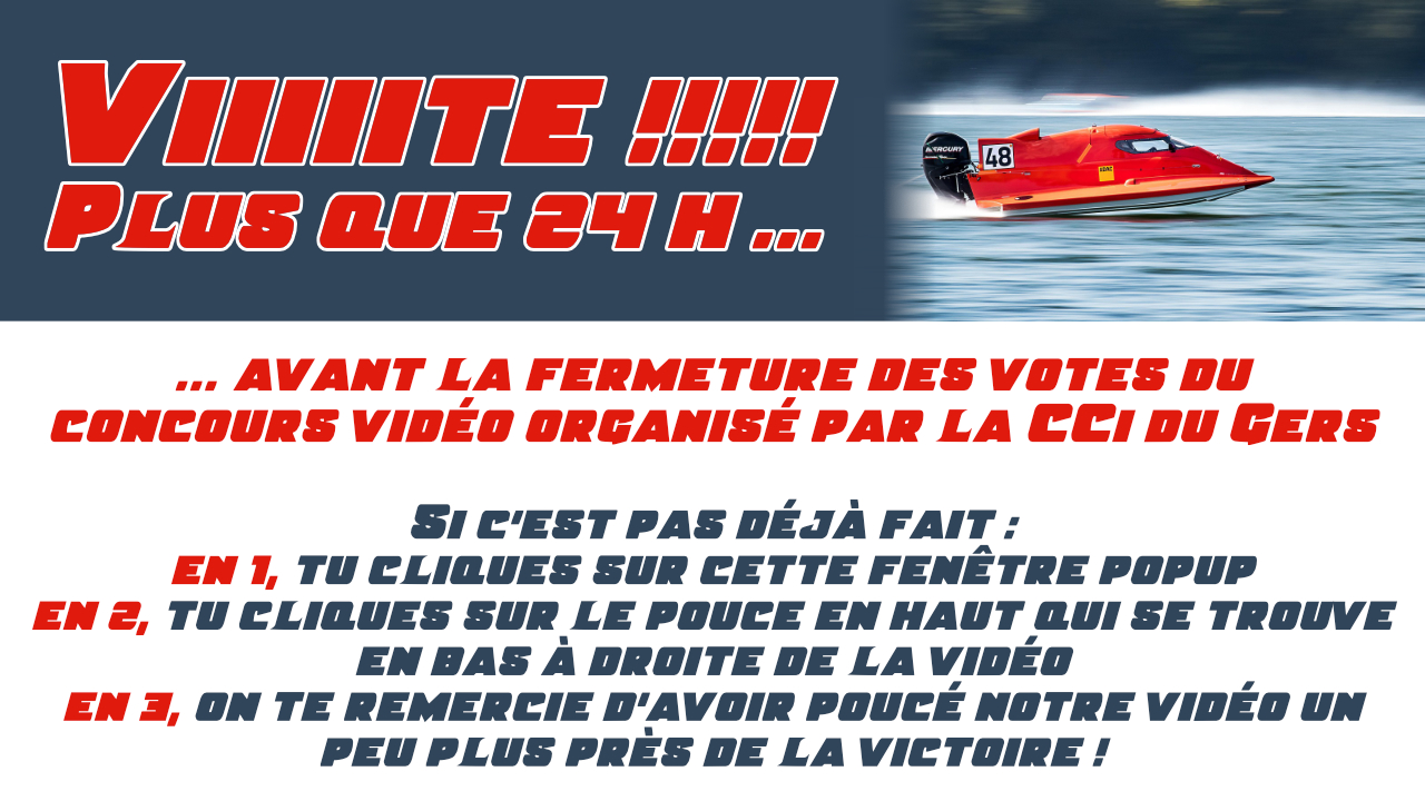 Hors Bord Rouge Filant à toute allure